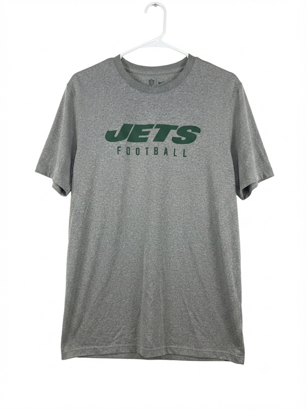 Nike Gray Short Sleeve Jets Football Tee